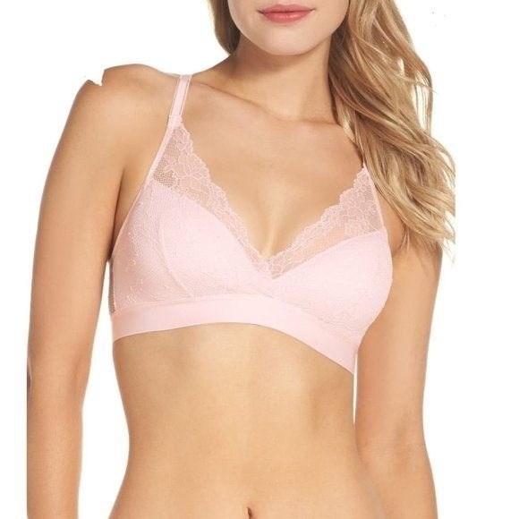 Chantelle Other - Chantelle Lace Racerback‎ Bra Pink XL Soft Support Everyday Comfort